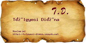 Tölgyesi Diána névjegykártya