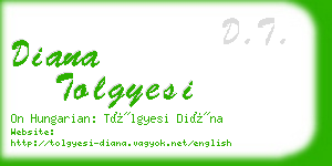 diana tolgyesi business card